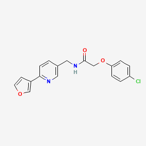 molecular formula C18H15ClN2O3 B2381232 2-(4-氯苯氧基)-N-((6-(呋喃-3-基)吡啶-3-基)甲基)乙酰胺 CAS No. 2034309-72-1