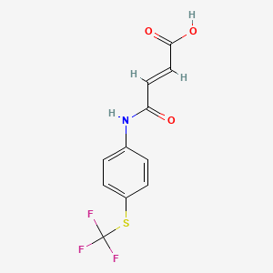 molecular formula C11H8F3NO3S B2381233 (E)-4-oxo-4-((4-((trifluoromethyl)thio)phenyl)amino)but-2-enoic acid CAS No. 1164526-87-7