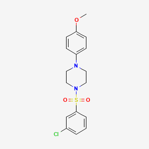 molecular formula C17H19ClN2O3S B2381239 1-(3-氯苯磺酰基)-4-(4-甲氧苯基)哌嗪 CAS No. 670272-43-2