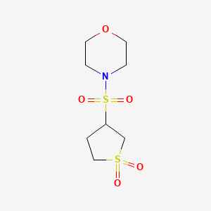 molecular formula C8H15NO5S2 B2381245 3-Morpholin-4-ylsulfonylthiolane 1,1-dioxide CAS No. 201990-17-2