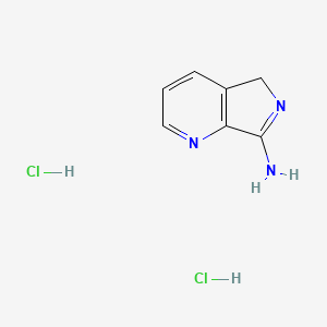 molecular formula C7H9Cl2N3 B2381255 5H-Pyrrolo[3,4-b]pyridin-7-amine;dihydrochloride CAS No. 2411263-42-6