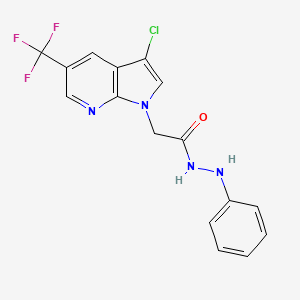 2-[3-chloro-5-(trifluoromethyl)-1H-pyrrolo[2,3-b]pyridin-1-yl]-N'-phenylacetohydrazide