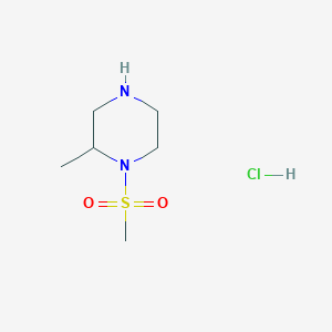 molecular formula C6H15ClN2O2S B2381260 1-Methanesulfonyl-2-methylpiperazine hydrochloride CAS No. 1955515-63-5