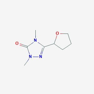 molecular formula C8H13N3O2 B2381262 1,4-dimethyl-3-(oxolan-2-yl)-4,5-dihydro-1H-1,2,4-triazol-5-one CAS No. 2201203-41-8