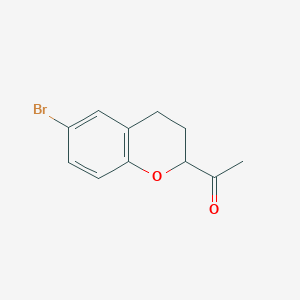 molecular formula C11H11BrO2 B2381288 1-(6-Bromochroman-2-yl)ethanone CAS No. 1895167-20-0
