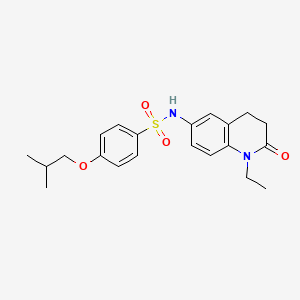 molecular formula C21H26N2O4S B2381293 N-(1-ethyl-2-oxo-1,2,3,4-tetrahydroquinolin-6-yl)-4-isobutoxybenzenesulfonamide CAS No. 922080-05-5