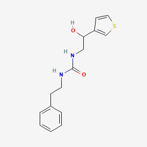 molecular formula C15H18N2O2S B2381304 1-(2-Hydroxy-2-(thiophen-3-yl)ethyl)-3-phenethylurea CAS No. 1251615-49-2