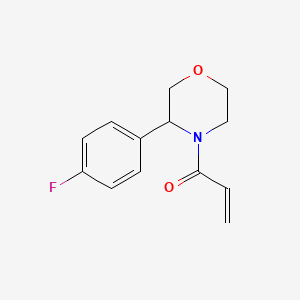 molecular formula C13H14FNO2 B2381314 1-[3-(4-Fluorophenyl)morpholin-4-yl]prop-2-en-1-one CAS No. 2189498-05-1