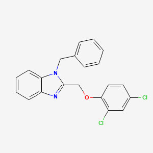 molecular formula C21H16Cl2N2O B2381320 1-benzyl-2-[(2,4-dichlorophenoxy)methyl]-1H-benzimidazole CAS No. 476324-63-7