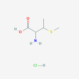 molecular formula C5H12ClNO2S B2381330 2-Amino-3-methylsulfanylbutanoic acid;hydrochloride CAS No. 2381-79-5
