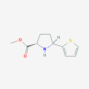 molecular formula C10H13NO2S B2381342 Methyl (2S,5S)-5-thiophen-2-ylpyrrolidine-2-carboxylate CAS No. 2166297-95-4