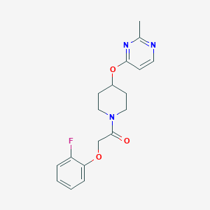 molecular formula C18H20FN3O3 B2381355 2-(2-Fluorophenoxy)-1-(4-((2-methylpyrimidin-4-yl)oxy)piperidin-1-yl)ethanone CAS No. 2097894-25-0