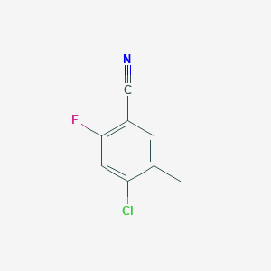 molecular formula C8H5ClFN B2381381 4-Chloro-2-fluoro-5-methylbenzonitrile CAS No. 1126424-34-7