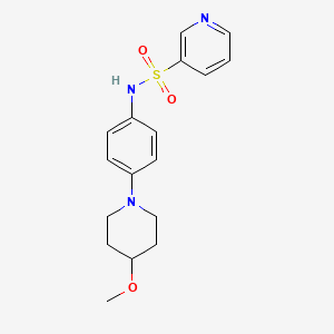 molecular formula C17H21N3O3S B2381389 N-(4-(4-methoxypiperidin-1-yl)phenyl)pyridine-3-sulfonamide CAS No. 1796970-88-1