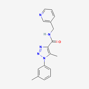 molecular formula C17H17N5O B2381391 5-methyl-1-(3-methylphenyl)-N-(pyridin-3-ylmethyl)-1H-1,2,3-triazole-4-carboxamide CAS No. 950231-93-3