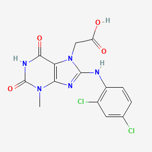 2-(8-((2,4-dichlorophenyl)amino)-3-methyl-2,6-dioxo-2,3-dihydro-1H-purin-7(6H)-yl)acetic acid