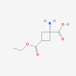 molecular formula C8H13NO4 B2381399 1-Amino-3-ethoxycarbonylcyclobutane-1-carboxylic acid CAS No. 2248185-95-5