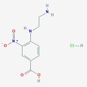 molecular formula C9H12ClN3O4 B2381403 4-(2-Aminoethylamino)-3-nitrobenzoic acid;hydrochloride CAS No. 2287343-66-0