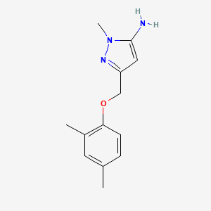 molecular formula C13H17N3O B2381404 5-[(2,4-Dimethylphenoxy)methyl]-2-methylpyrazol-3-amine CAS No. 1225540-59-9