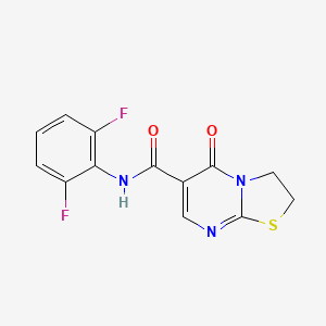 molecular formula C13H9F2N3O2S B2381405 N-(2,6-二氟苯基)-5-氧代-3,5-二氢-2H-噻唑并[3,2-a]嘧啶-6-甲酰胺 CAS No. 443329-72-4