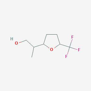 molecular formula C8H13F3O2 B2381409 2-[5-(Trifluoromethyl)oxolan-2-yl]propan-1-ol CAS No. 2248405-72-1