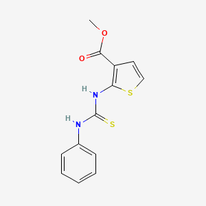 molecular formula C13H12N2O2S2 B2381412 2-[(苯胺甲酰硫代)氨基]-3-噻吩甲酸甲酯 CAS No. 338777-30-3