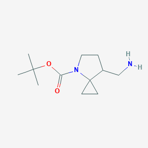 molecular formula C12H22N2O2 B2381414 Tert-butyl 7-(aminomethyl)-4-azaspiro[2.4]heptane-4-carboxylate CAS No. 1784525-84-3
