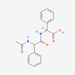 molecular formula C18H18N2O4 B2381423 2-[(2-Acetamido-2-phenylacetyl)amino]-2-phenylacetic acid CAS No. 2260932-15-6