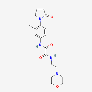 molecular formula C19H26N4O4 B2381427 N1-(3-甲基-4-(2-氧代吡咯烷-1-基)苯基)-N2-(2-吗啉乙基)草酰胺 CAS No. 942012-12-6
