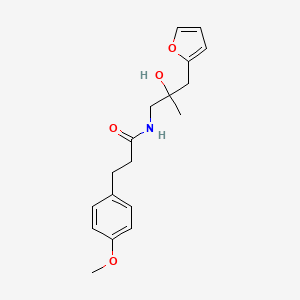 molecular formula C18H23NO4 B2381434 N-(3-(furan-2-yl)-2-hydroxy-2-methylpropyl)-3-(4-methoxyphenyl)propanamide CAS No. 1798621-19-8