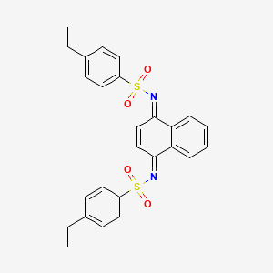 molecular formula C26H24N2O4S2 B2381435 (N,N'E,N,N'E)-N,N'-(naphthalene-1,4-diylidene)bis(4-ethylbenzenesulfonamide) CAS No. 463353-08-4