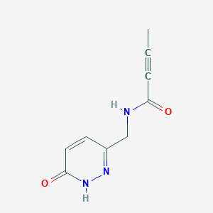 molecular formula C9H9N3O2 B2381437 N-[(6-Oxo-1H-pyridazin-3-yl)methyl]but-2-ynamide CAS No. 2411275-86-8