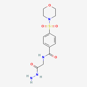 molecular formula C13H18N4O5S B2381447 N-(2-肼基-2-氧代乙基)-4-(吗啉磺酰基)苯甲酰胺 CAS No. 392247-20-0