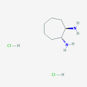 molecular formula C7H18Cl2N2 B2381448 (1R,2R)-Cycloheptane-1,2-diamine;dihydrochloride CAS No. 177765-50-3; 1955473-93-4