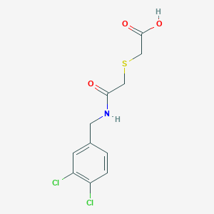 molecular formula C11H11Cl2NO3S B2381450 2-({2-[(3,4-Dichlorobenzyl)amino]-2-oxoethyl}sulfanyl)acetic acid CAS No. 338953-70-1