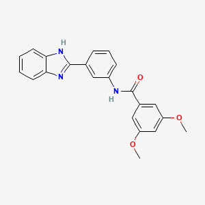 molecular formula C22H19N3O3 B2381451 N-(3-(1H-benzo[d]imidazol-2-yl)phenyl)-3,5-dimethoxybenzamide CAS No. 313701-37-0