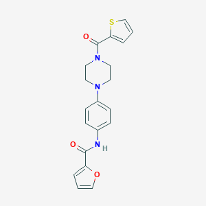 molecular formula C20H19N3O3S B238146 N-{4-[4-(2-thienylcarbonyl)-1-piperazinyl]phenyl}-2-furamide 