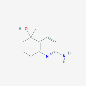 molecular formula C10H14N2O B2381471 2-氨基-5-甲基-5,6,7,8-四氢喹啉-5-醇 CAS No. 1429914-14-6