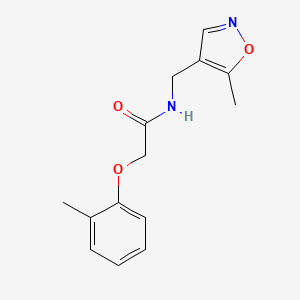 molecular formula C14H16N2O3 B2381483 N-((5-methylisoxazol-4-yl)methyl)-2-(o-tolyloxy)acetamide CAS No. 2034245-45-7