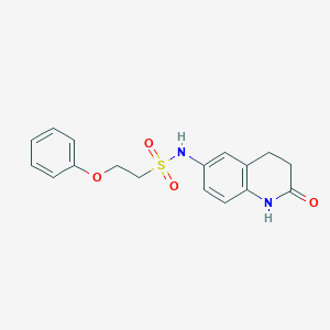 molecular formula C17H18N2O4S B2381489 N-(2-氧代-1,2,3,4-四氢喹啉-6-基)-2-苯氧基乙烷磺酰胺 CAS No. 1428373-11-8