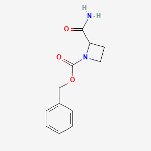 molecular formula C12H14N2O3 B2381492 苄基2-氨基甲酰基氮杂环丁烷-1-羧酸酯 CAS No. 50712-77-1
