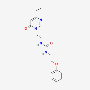 molecular formula C17H22N4O3 B2381498 1-(2-(4-ethyl-6-oxopyrimidin-1(6H)-yl)ethyl)-3-(2-phenoxyethyl)urea CAS No. 1396565-26-6