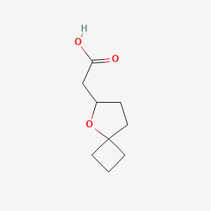 molecular formula C9H14O3 B2381508 2-{5-Oxaspiro[3.4]octan-6-yl}acetic acid CAS No. 2092599-28-3