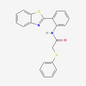 molecular formula C21H16N2OS2 B2381512 N-(2-(benzo[d]thiazol-2-yl)phenyl)-2-(phenylthio)acetamide CAS No. 896018-90-9