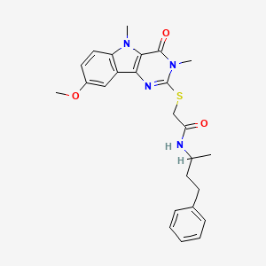 N-(4-methoxyphenyl)-1-{3-[(3-methylphenyl)thio]pyrazin-2-yl}piperidine-4-carboxamide