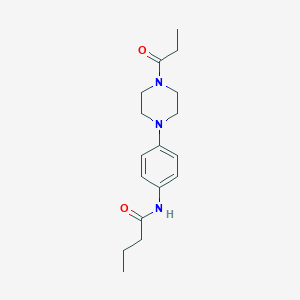 N-[4-(4-propanoylpiperazin-1-yl)phenyl]butanamide