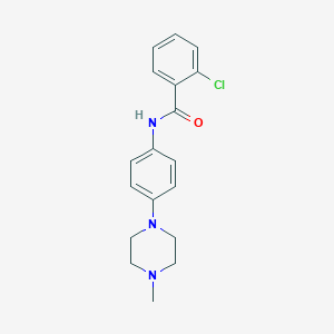 molecular formula C18H20ClN3O B238153 2-chloro-N-[4-(4-methylpiperazin-1-yl)phenyl]benzamide 