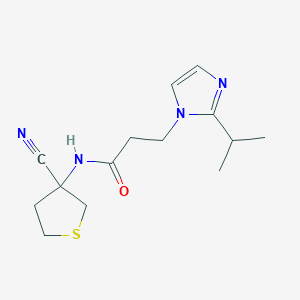molecular formula C14H20N4OS B2381530 N-(3-cyanothiolan-3-yl)-3-[2-(propan-2-yl)-1H-imidazol-1-yl]propanamide CAS No. 1394645-96-5