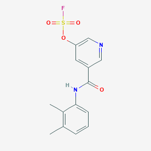 molecular formula C14H13FN2O4S B2381538 3-[(2,3-Dimethylphenyl)carbamoyl]-5-fluorosulfonyloxypyridine CAS No. 2418662-20-9