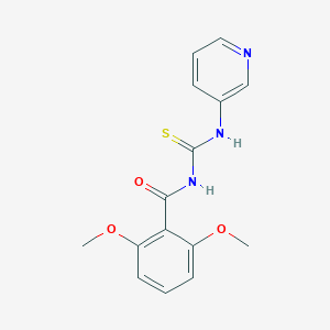 molecular formula C15H15N3O3S B238154 2,6-dimethoxy-N-(pyridin-3-ylcarbamothioyl)benzamide 